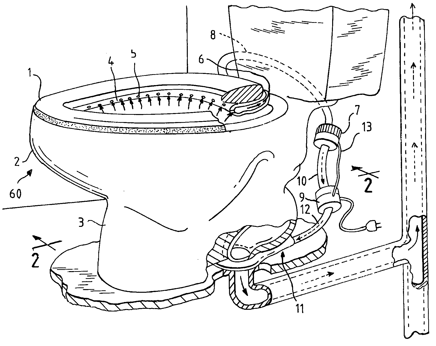 Odorless toilet