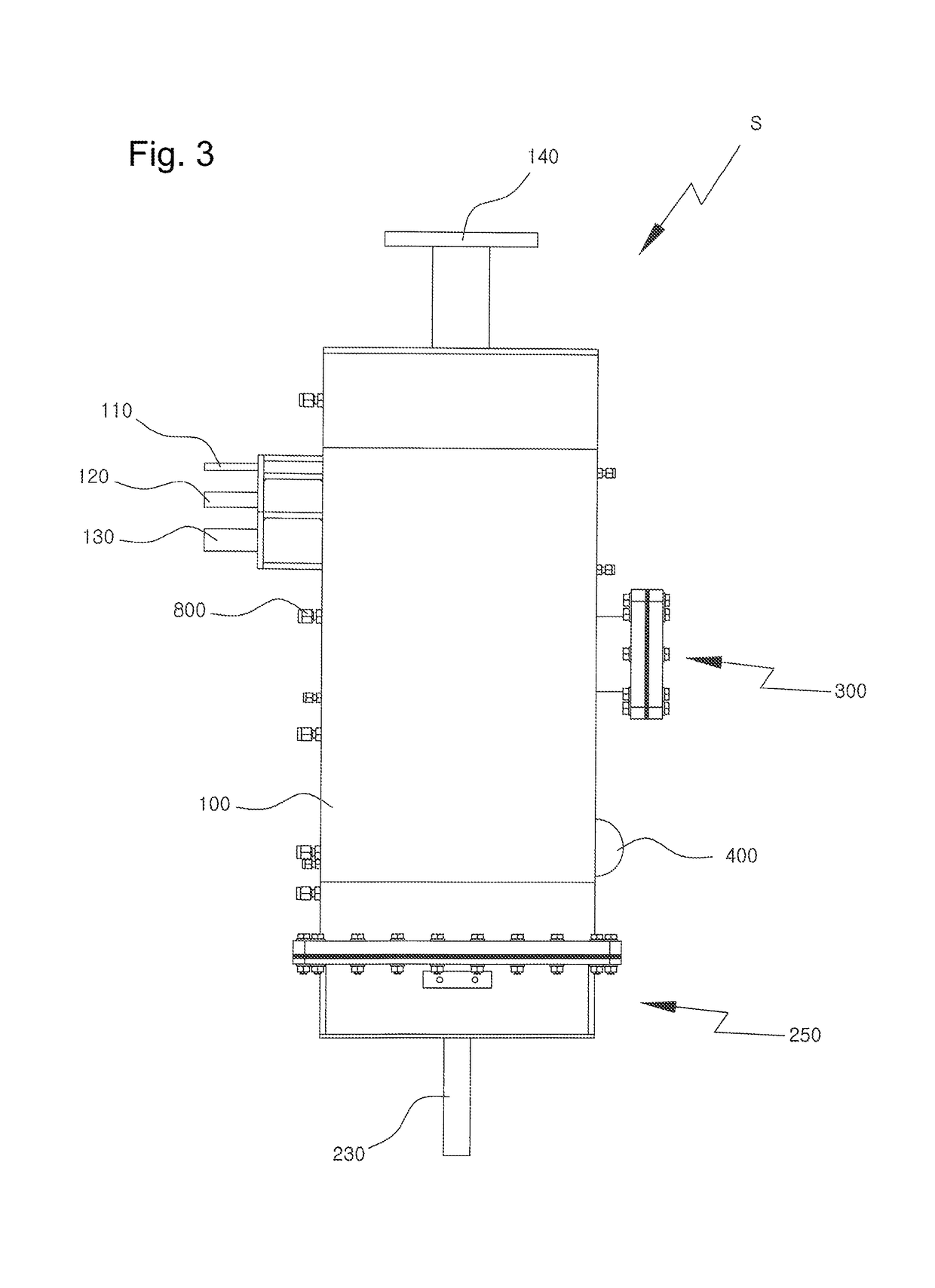 Multi-channel upright reformer for fuel cell merged with heater