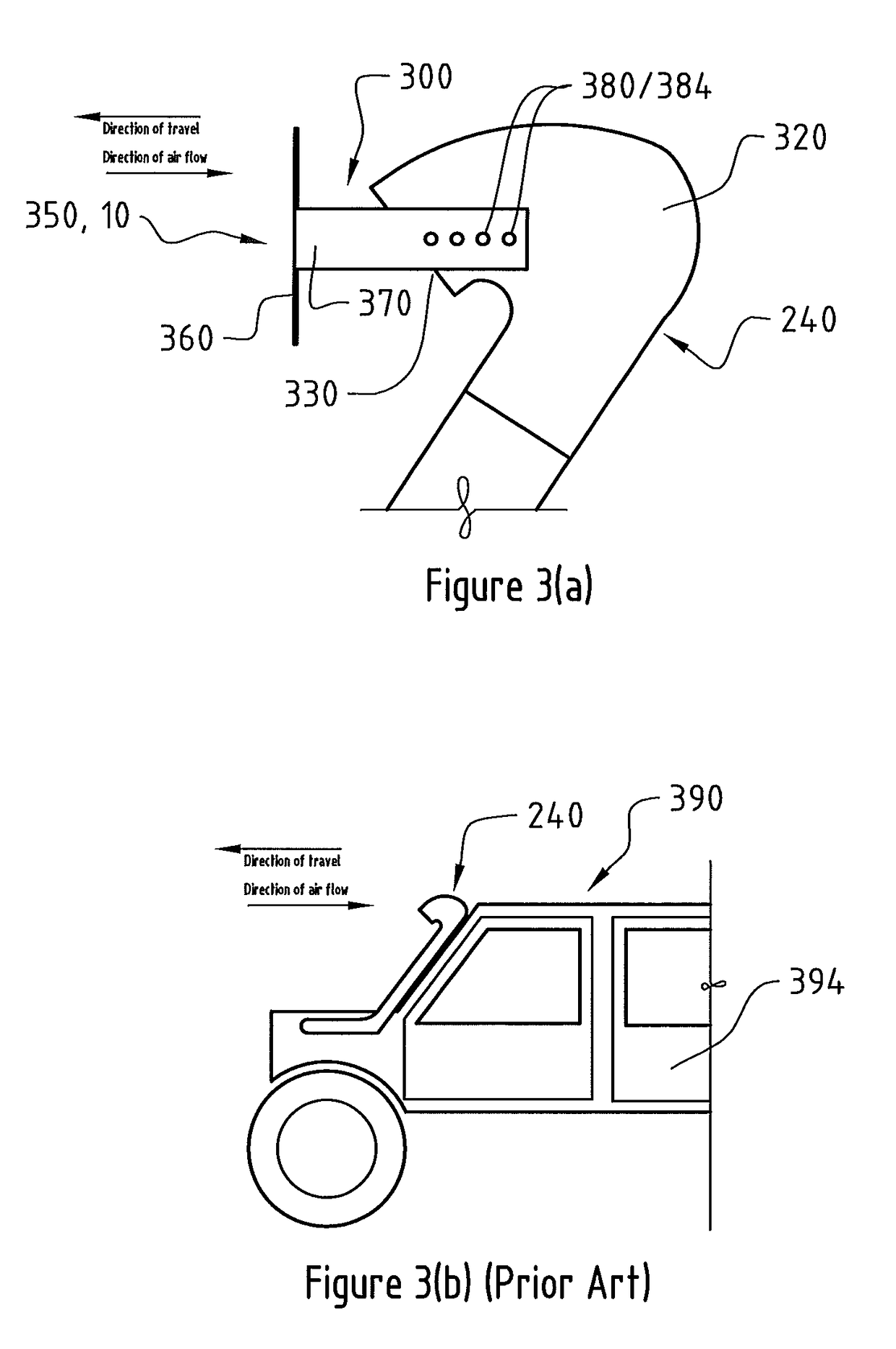 Device and snorkel air intake comprising device