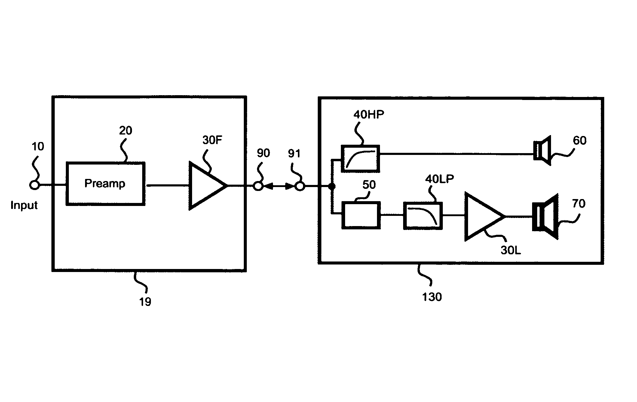 Active instrument subwoofer system for low frequency enhancement