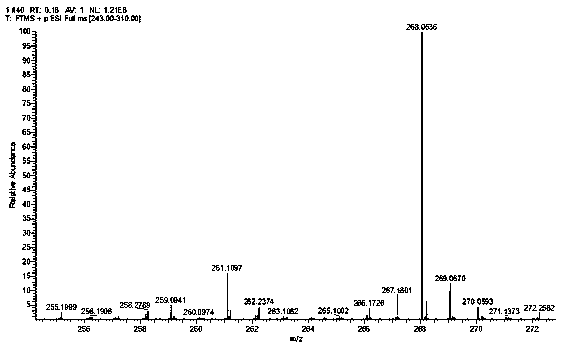 Ferrous ion fluorescent probe molecule based on dansyl acid structure, preparation method and application