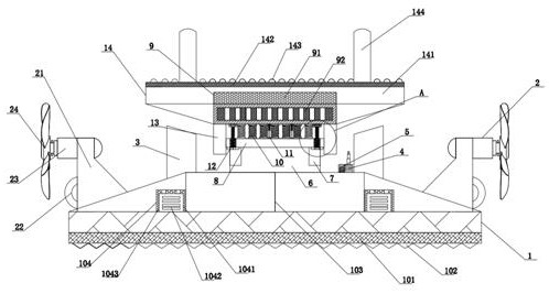 Civil engineering construction bridge support