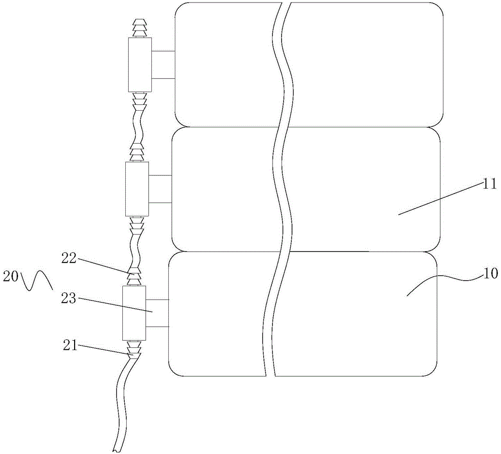 Multi-layer air column type spine cushion and application method thereof