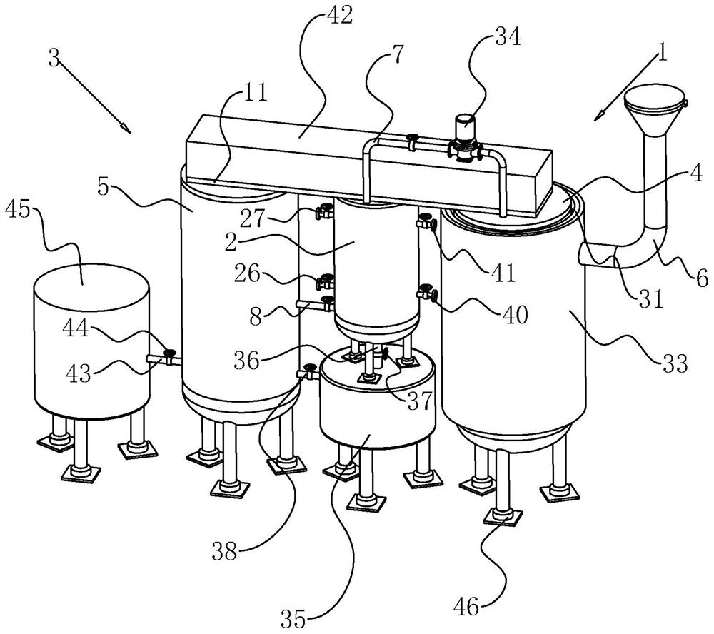 Preparation equipment and production process of diethylaluminium chloride mineral oil