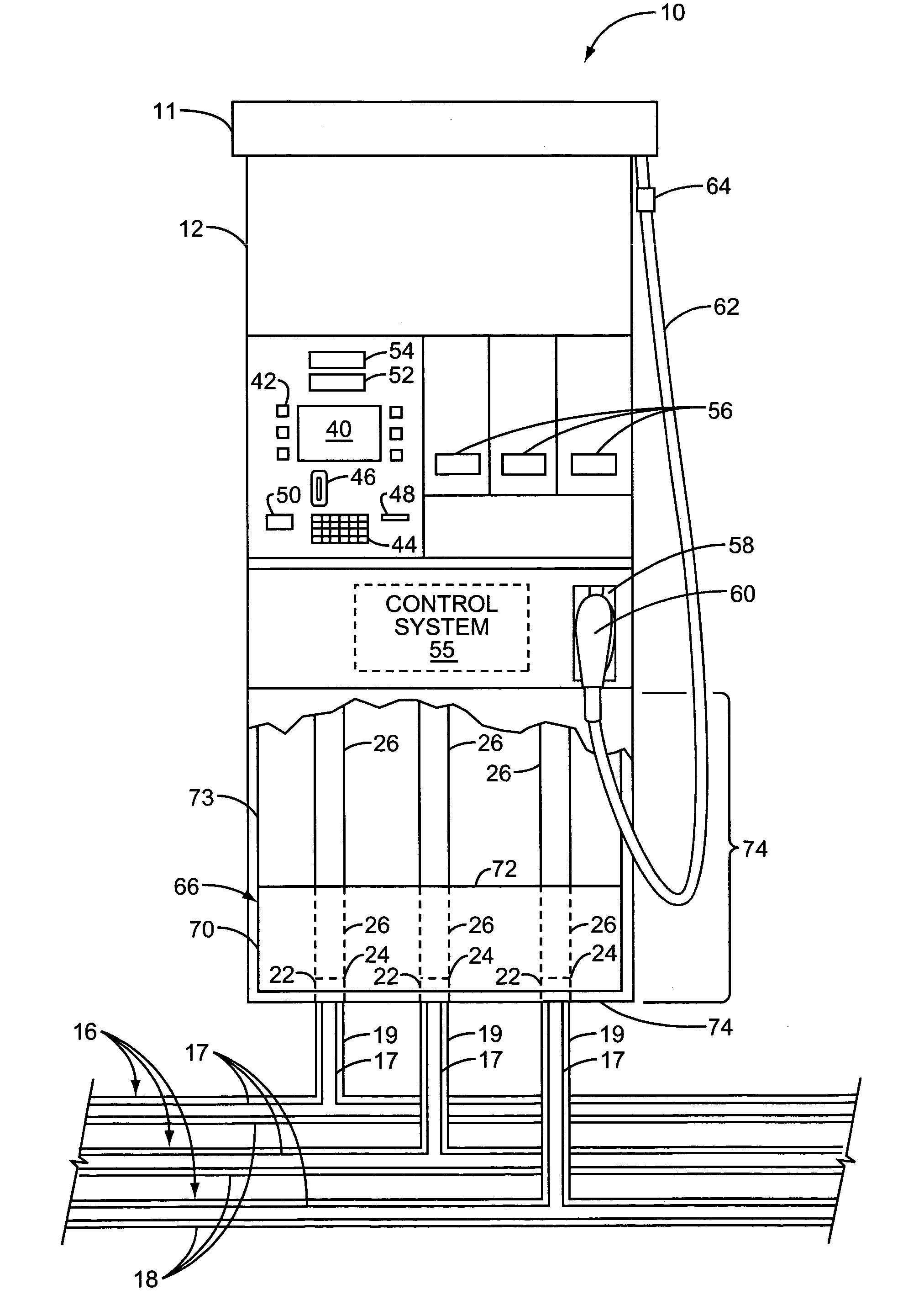 Leak container for fuel dispenser