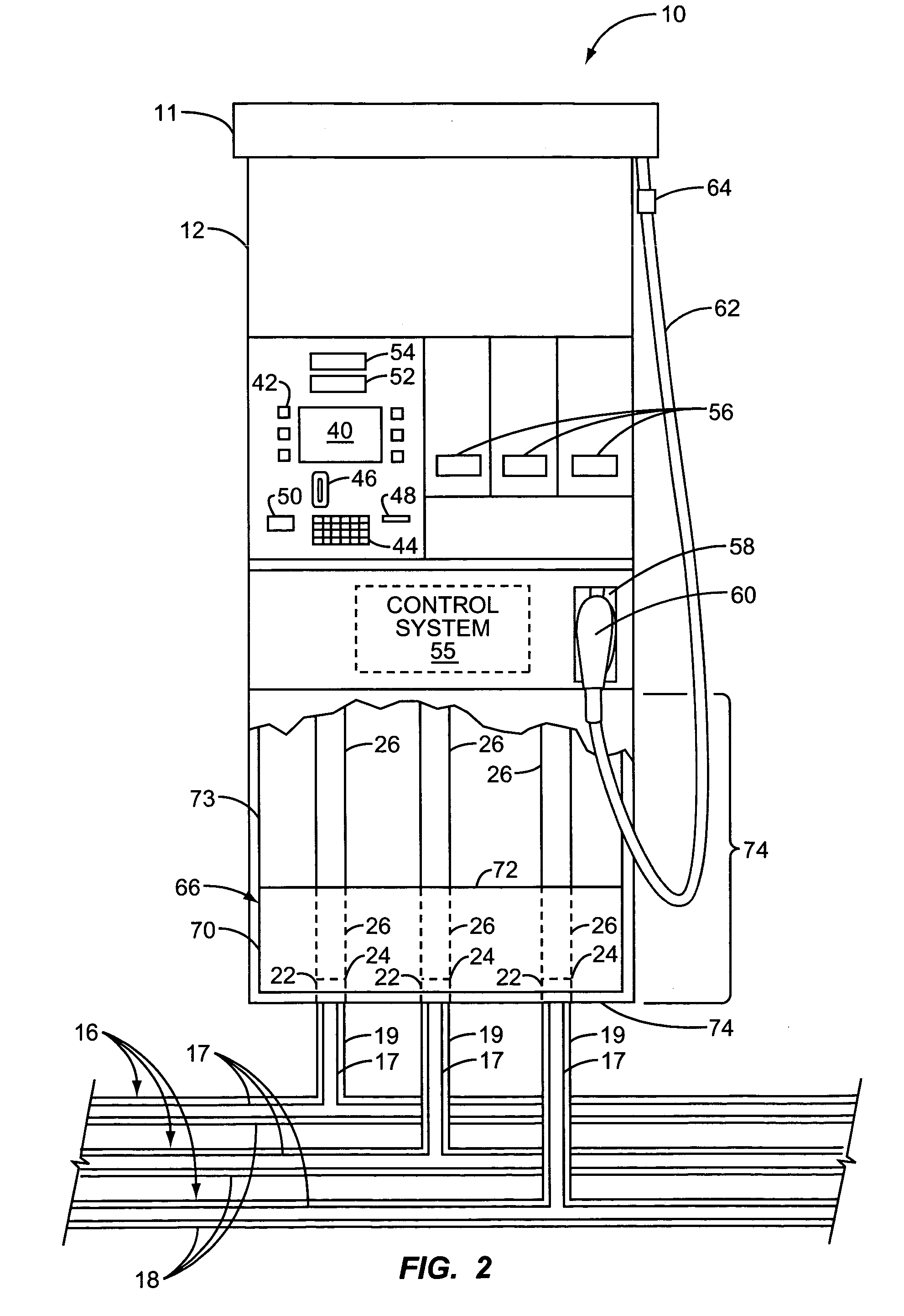 Leak container for fuel dispenser