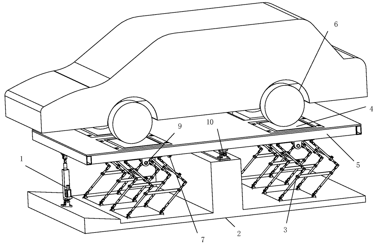 Static measuring method and device for centroid position of vehicle