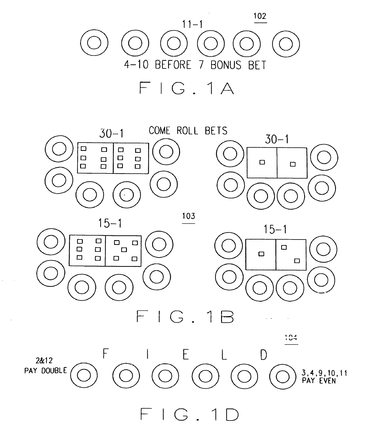 Simplified Craps Game with a Color Coded and or Related Coded System of Wagering, Utilizing a Pay Grid Multiplier Payout and Bonus Bets