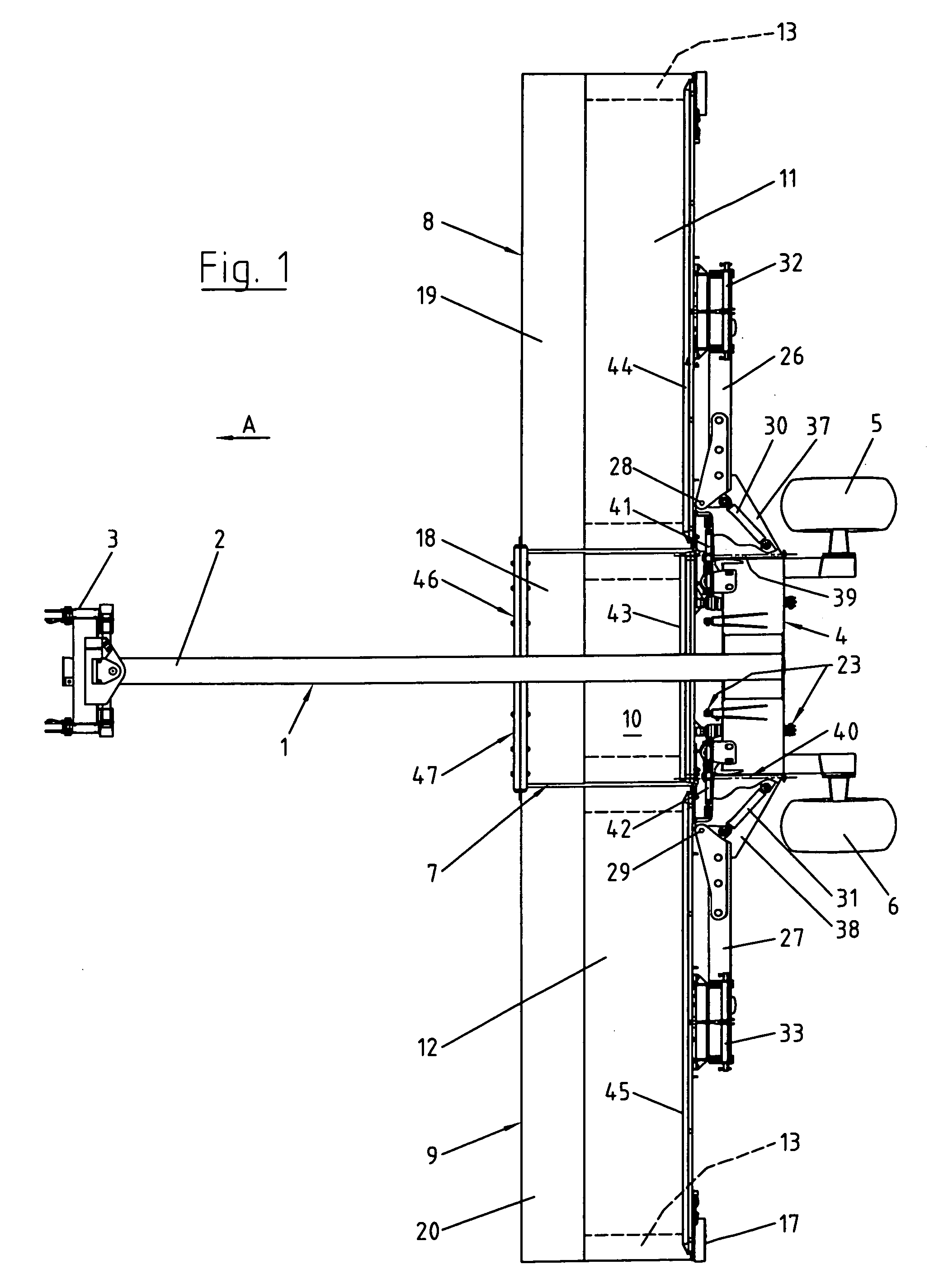 Agricultural machine for swathing products lying on the ground