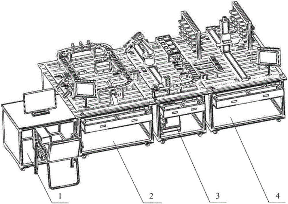 Modular tobacco logistics production line practical training device