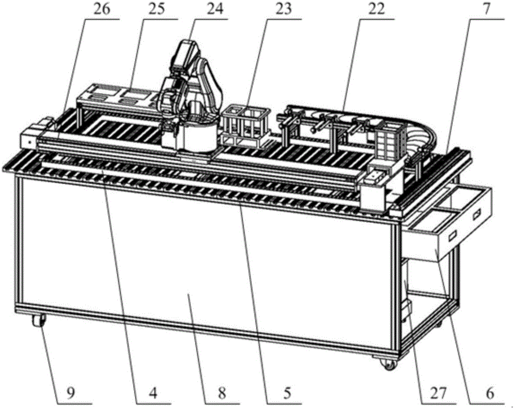 Modular tobacco logistics production line practical training device