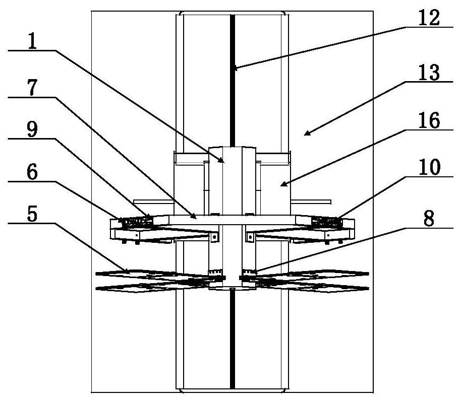 Multi-flexible plate vibration detection and control device and method for base swing