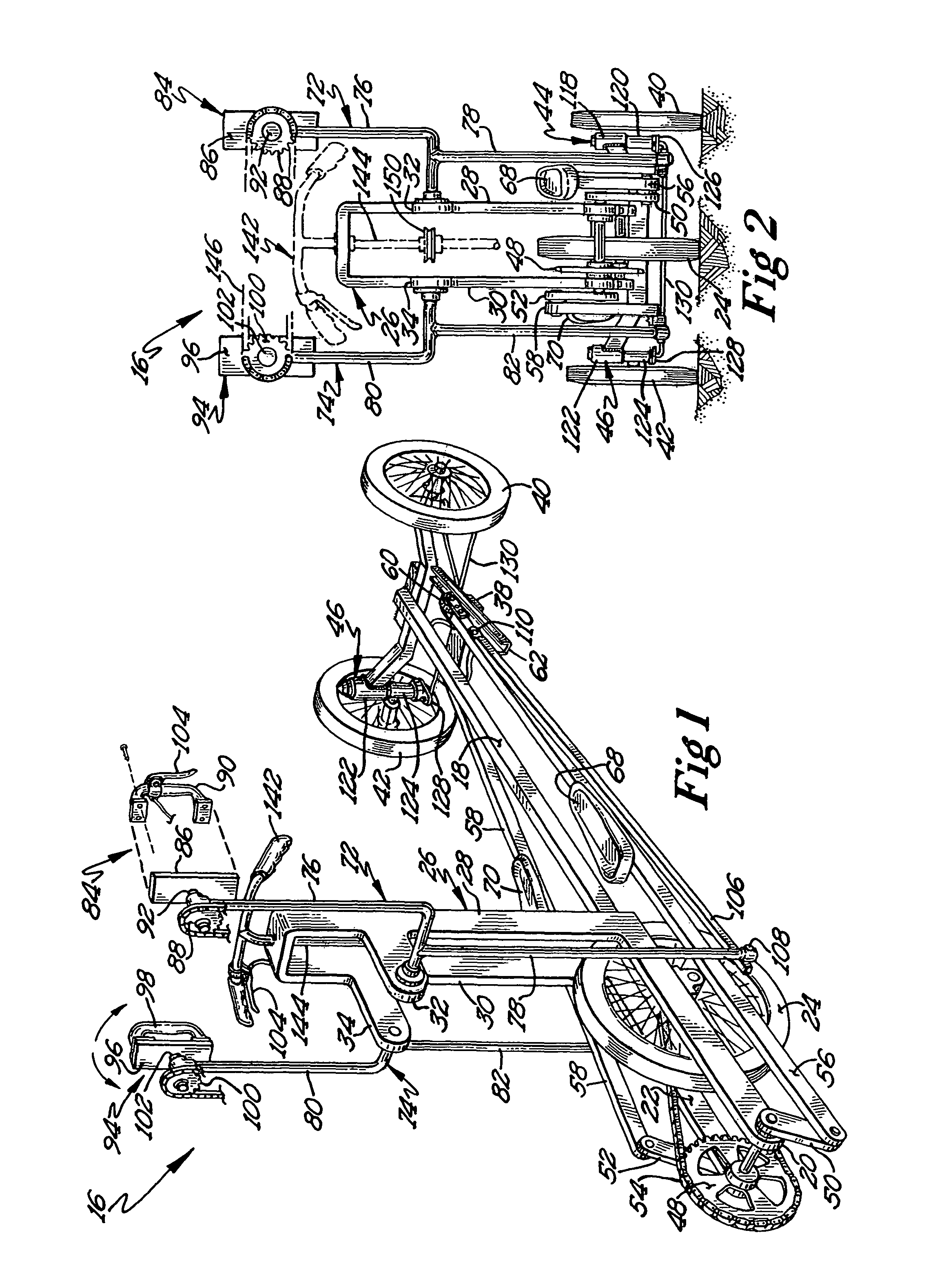 Recreational vehicle with elliptical drive