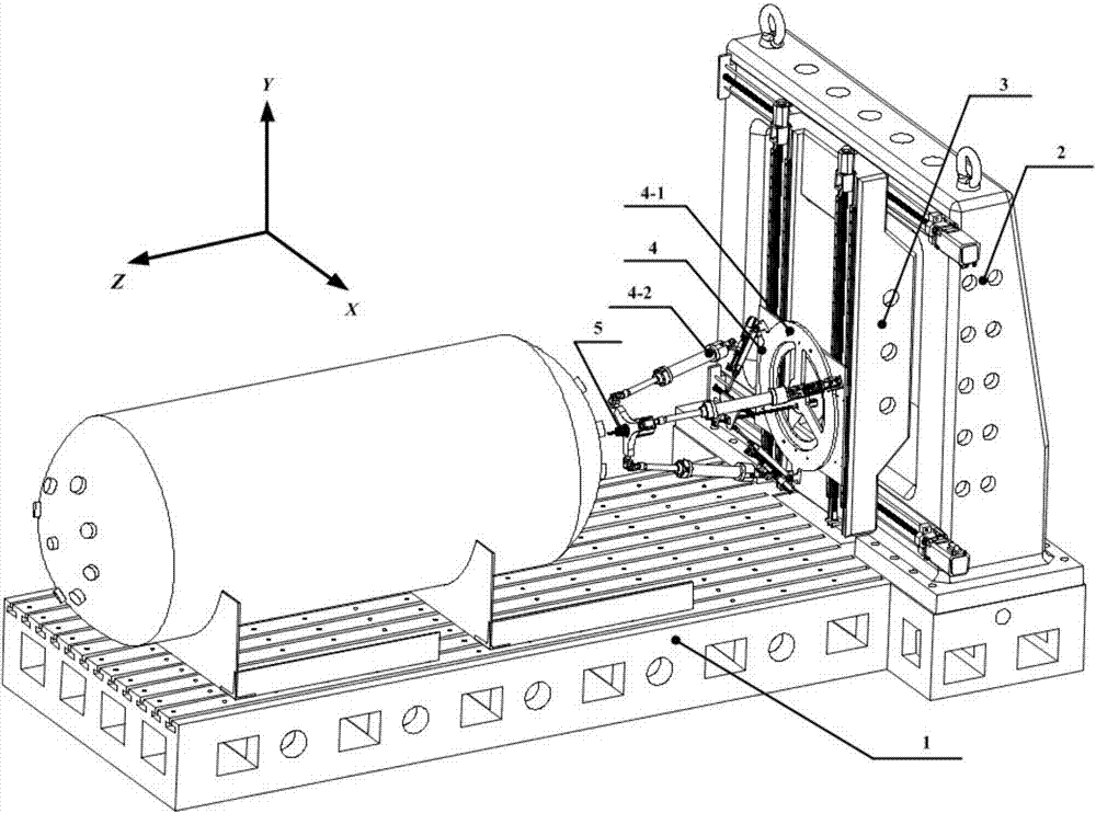 Large-stroke high-rigidity series-parallel hybrid machine tool with reconfigurable characteristic