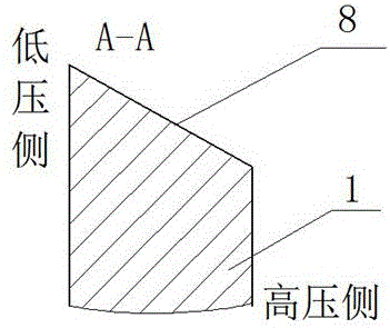 Mechanical seal ring with maple-leaf-like grooves