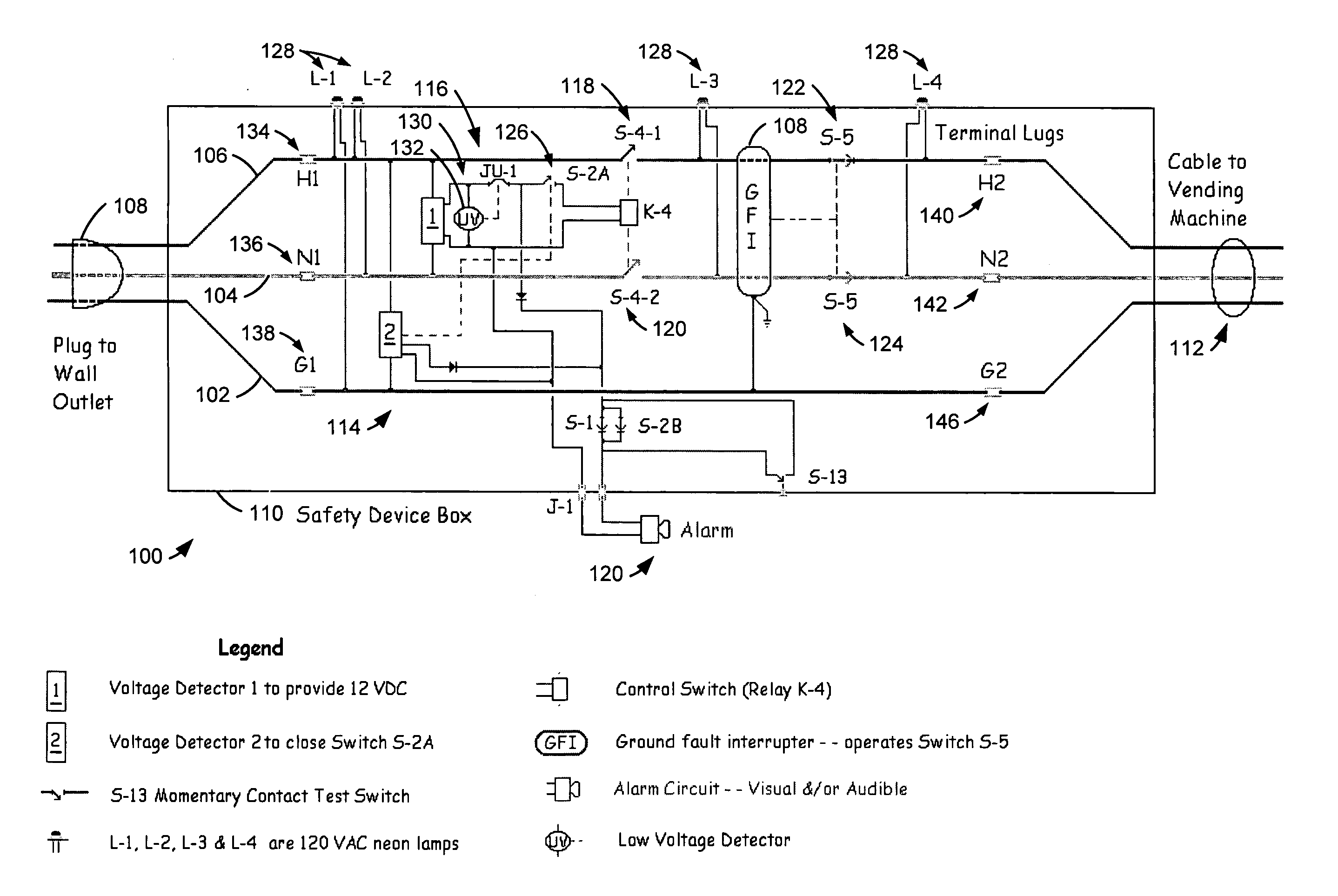 Safety device for prevention of electrical shocks