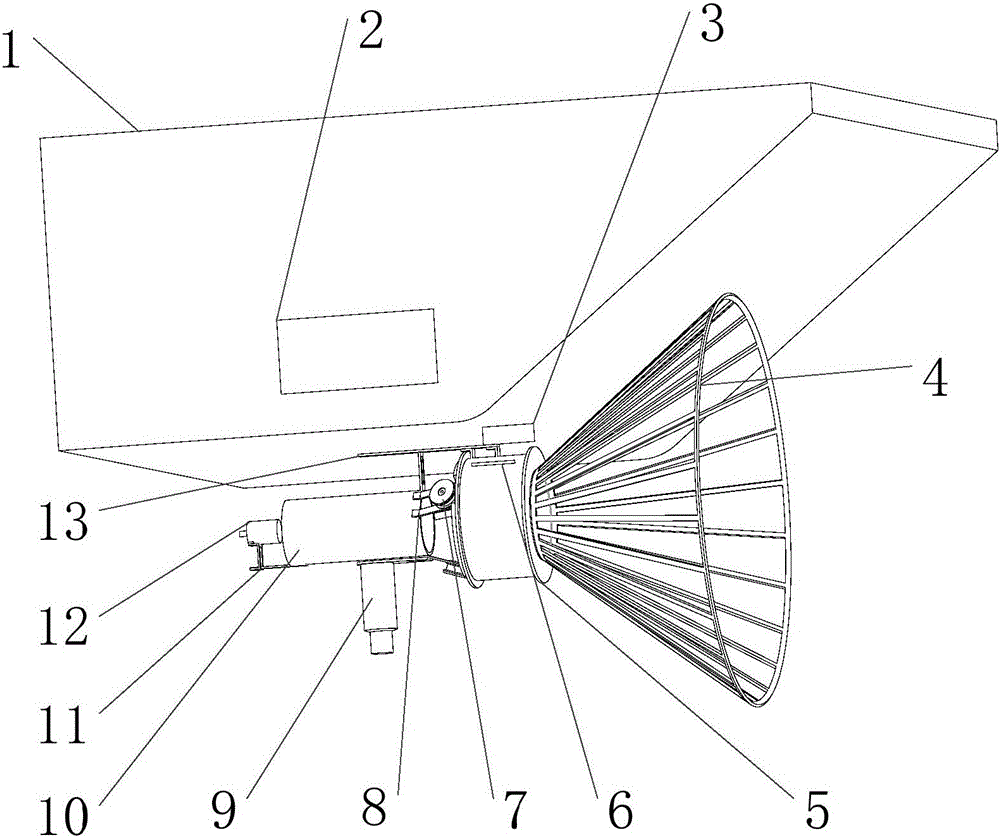 Underwater non-contact mobile docking device for underwater unmanned vehicle and water surface mobile platform