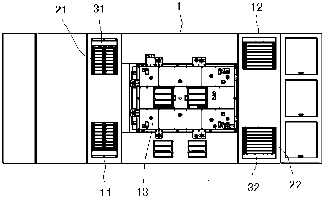 Positioning and lifting system for battery replacing platform, battery replacing platform and battery charging and replacing station