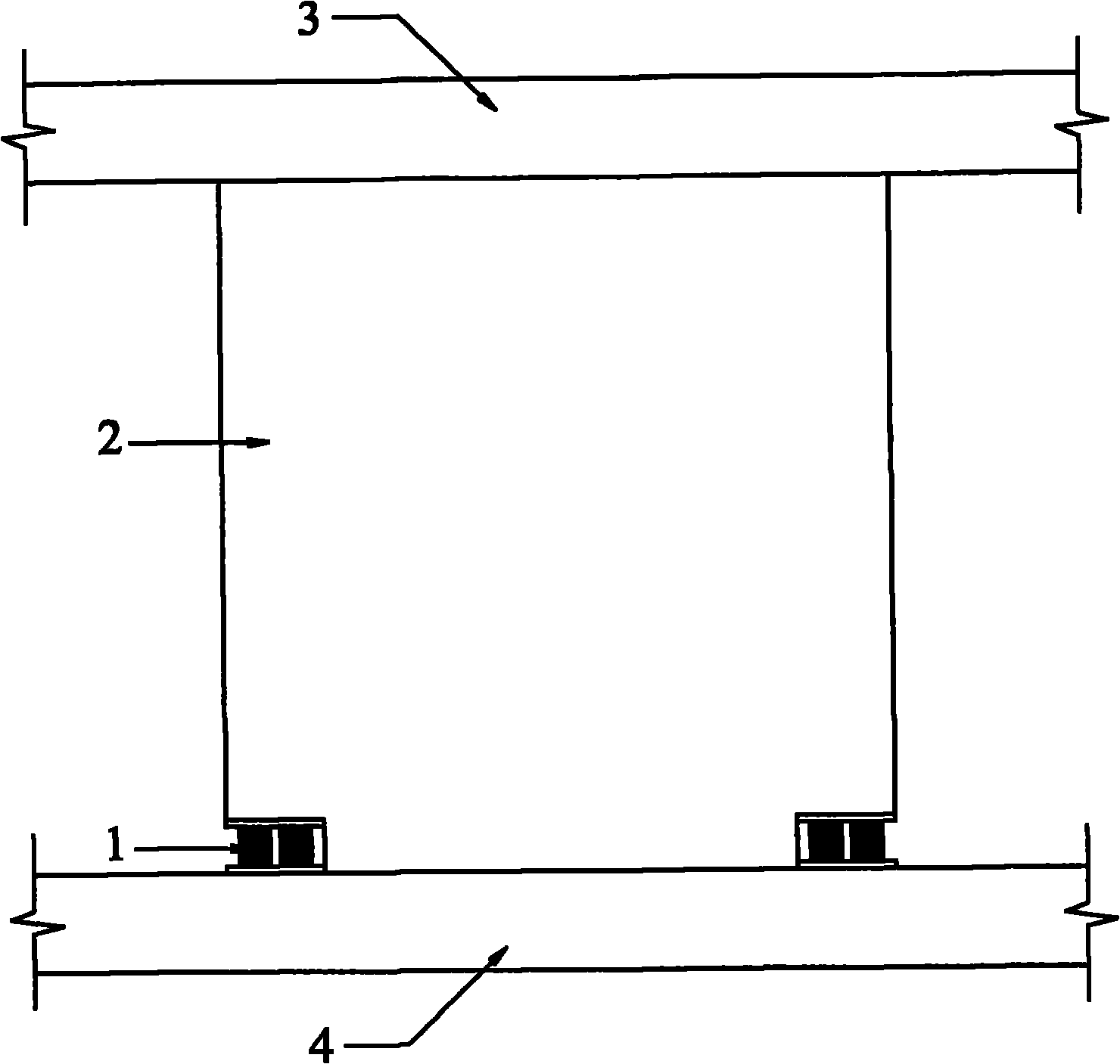 Novel shear wall capable of replacing foot part component