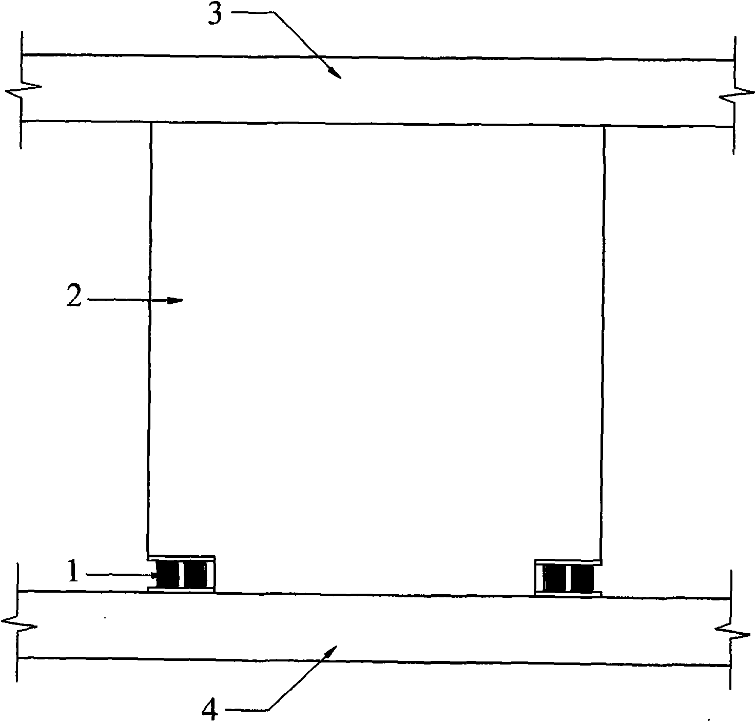 Novel shear wall capable of replacing foot part component