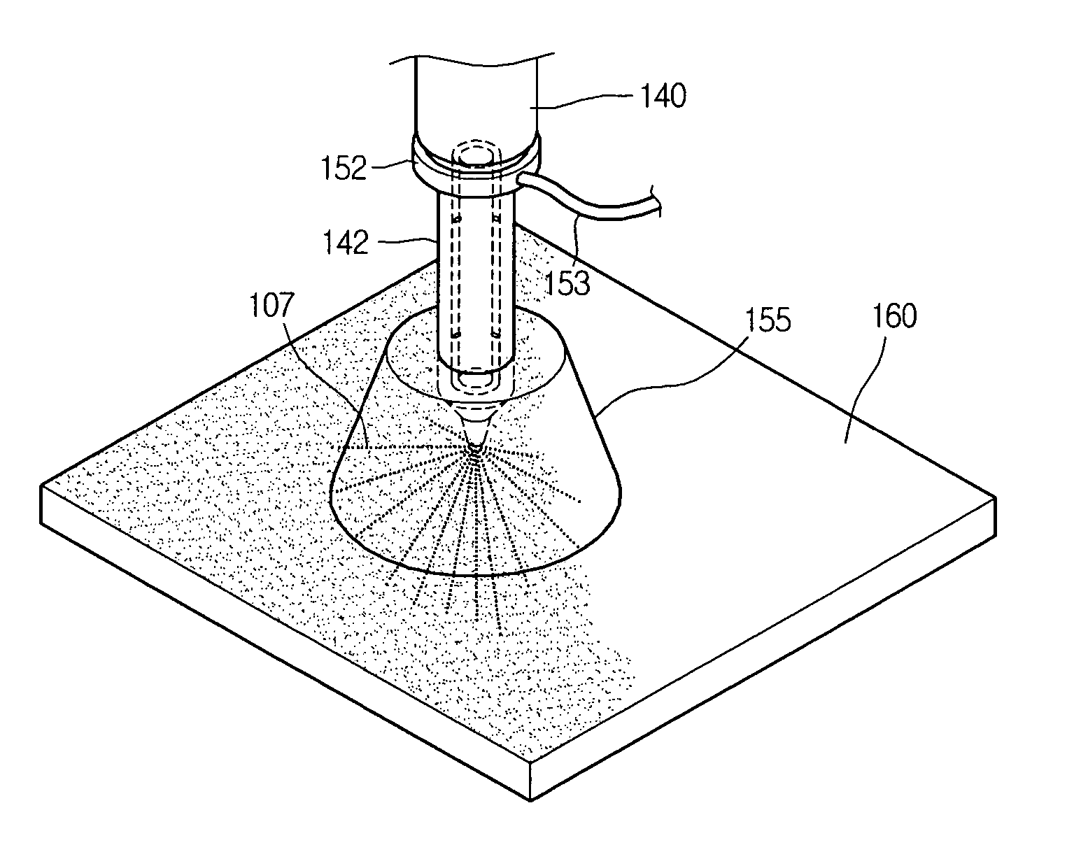 Liquid crystal spraying apparatus with ultrasonic converter within nozzle and method for manufacturing of liquid crystal display device using the same