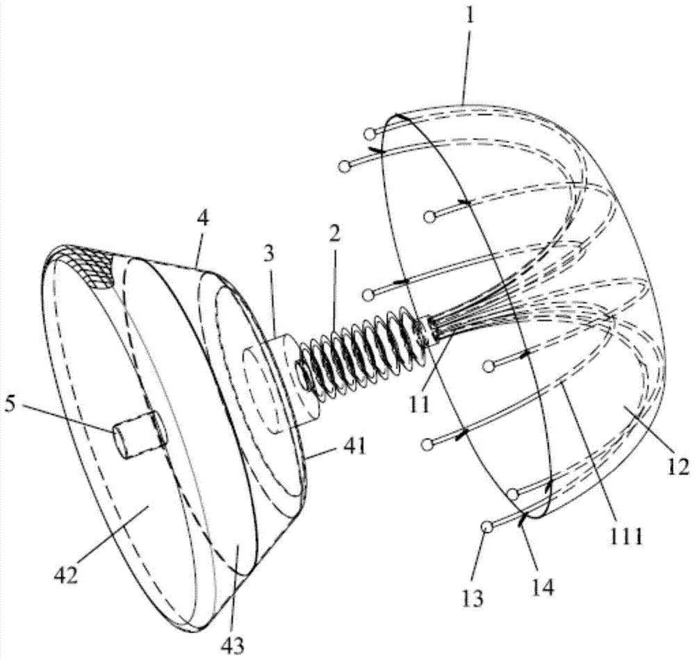 A transcatheter left atrial appendage closure system