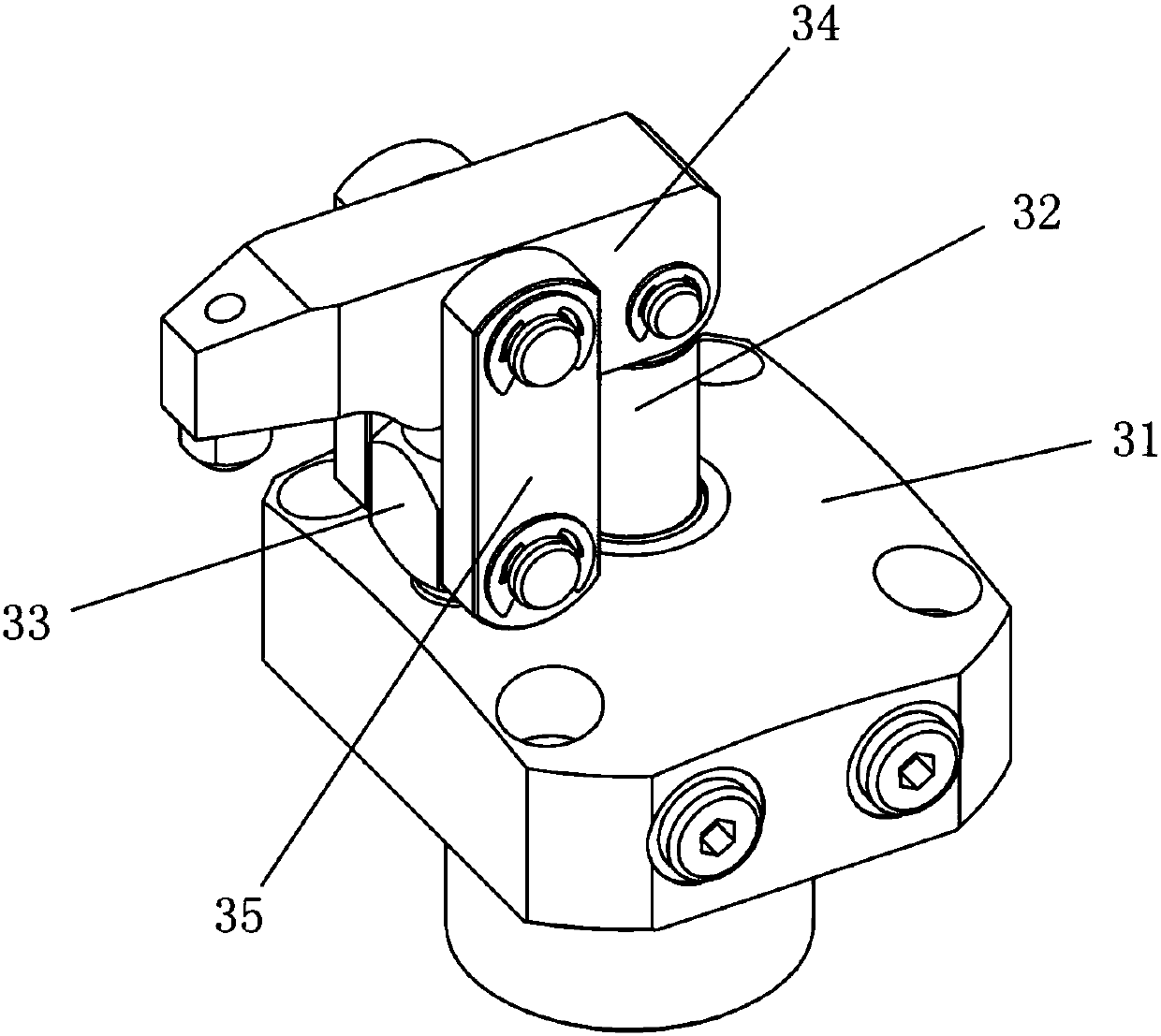 A hydraulic clamp for fast clamping and positioning