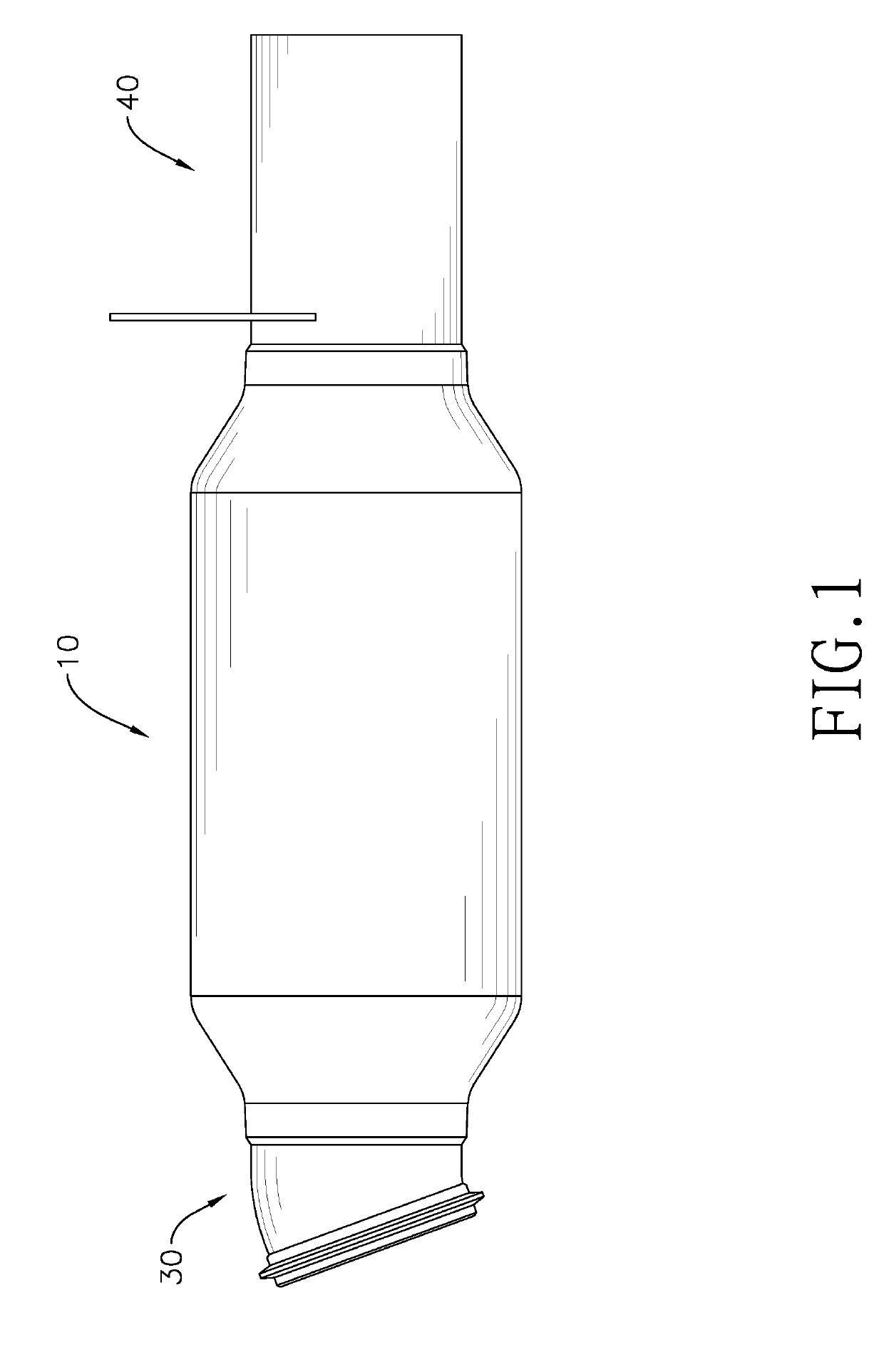 Two-sectioned back-pressured catalytic converter