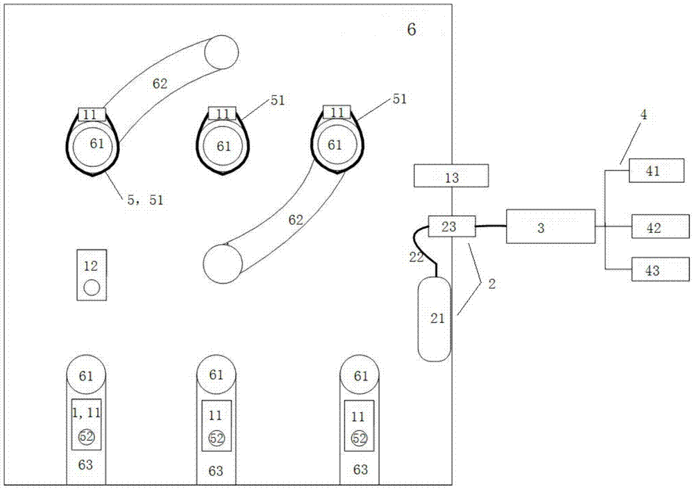 On-line detection system of gis switchgear based on surface acoustic wave