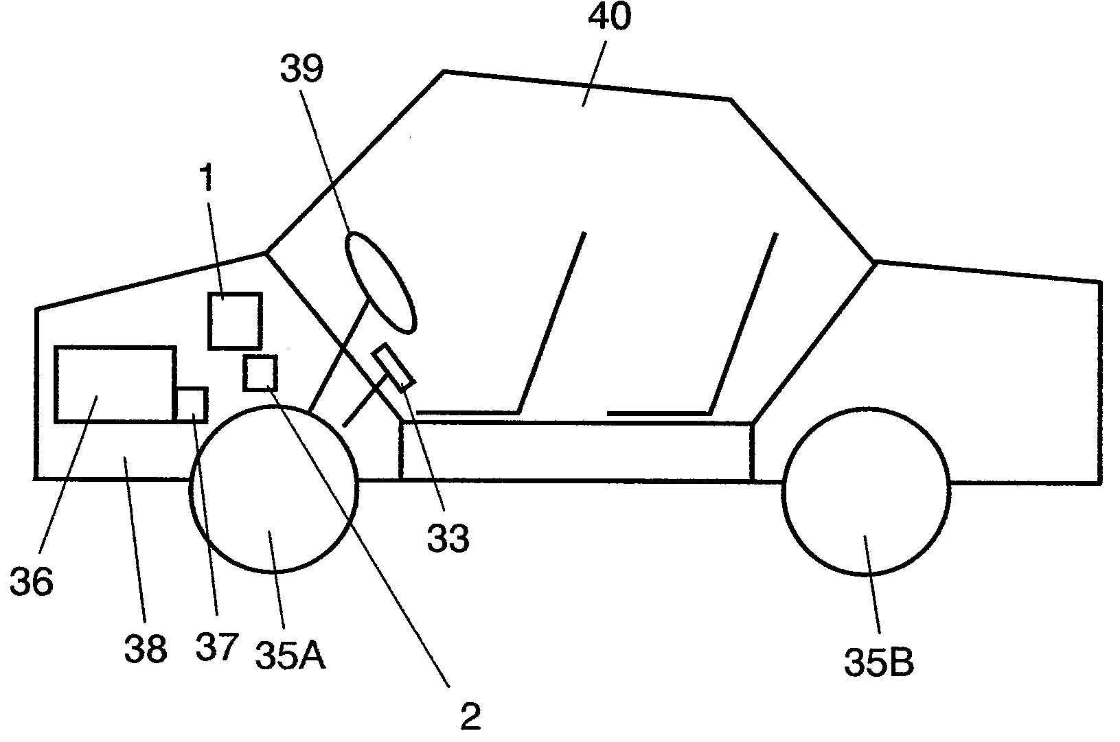 Auxiliary power supply device for vehicle, power supply device for vehicle, having the auxiliary power supply device, and automobile