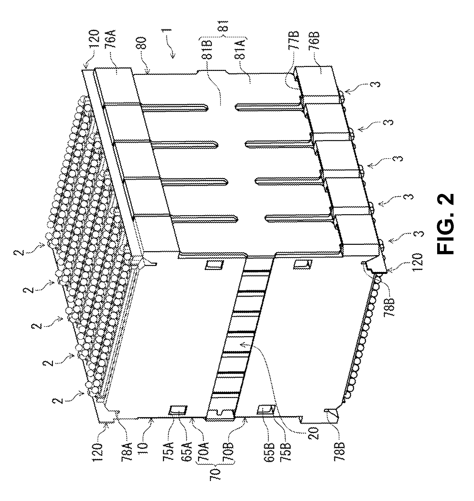 Intermediate electrical connector and electrical connector assembled component