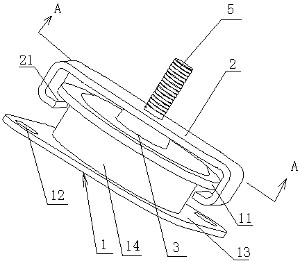 Limiting shock attenuation device connecting forklift truck cab with frame