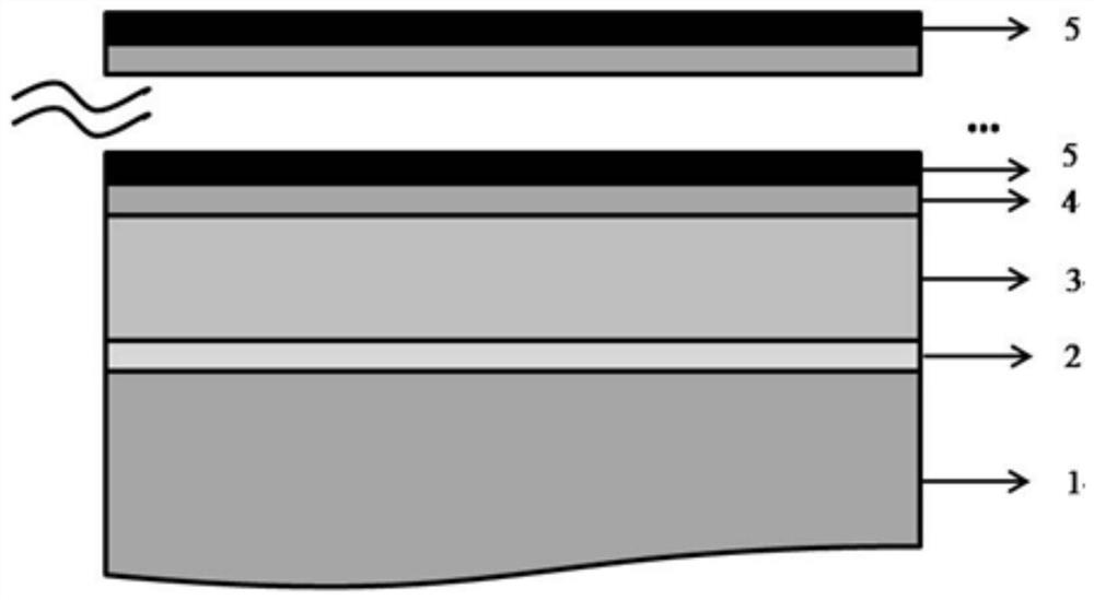 Nano multi-layer composite solid lubricating film layer with long service life under space irradiation and preparation thereof