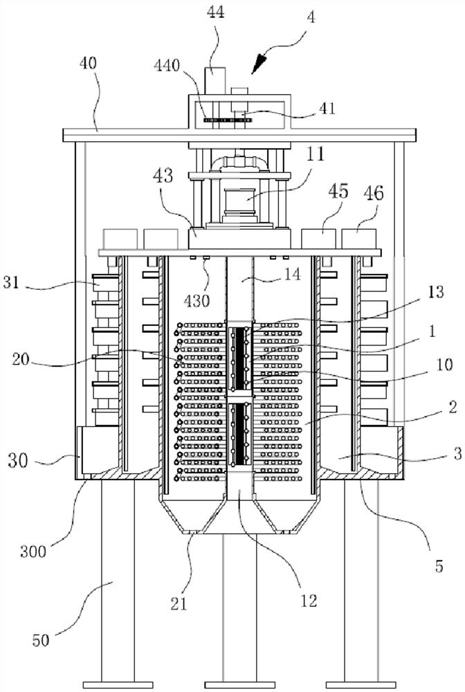 A fixed cylinder water cooling device