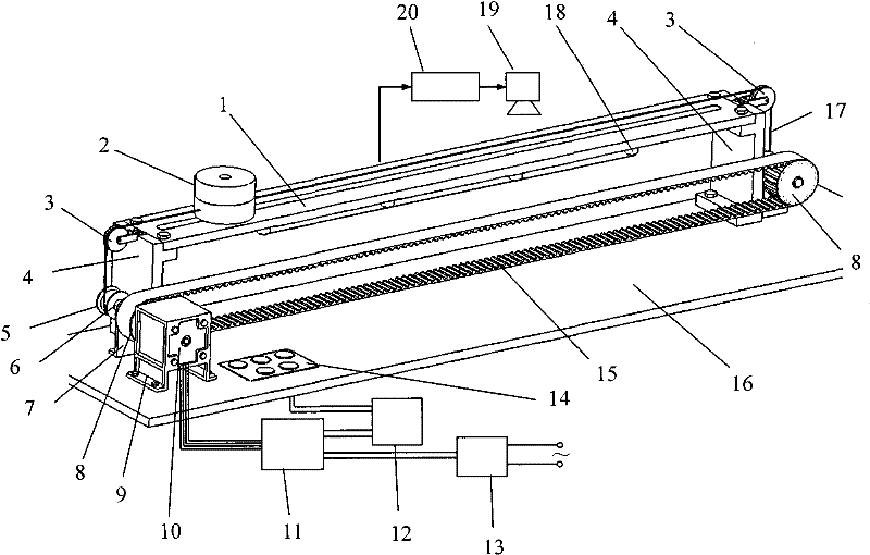 Dynamic property testing platform for movable mass simply-supported beam