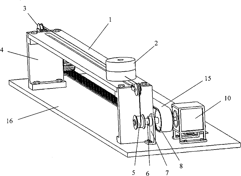 Dynamic property testing platform for movable mass simply-supported beam