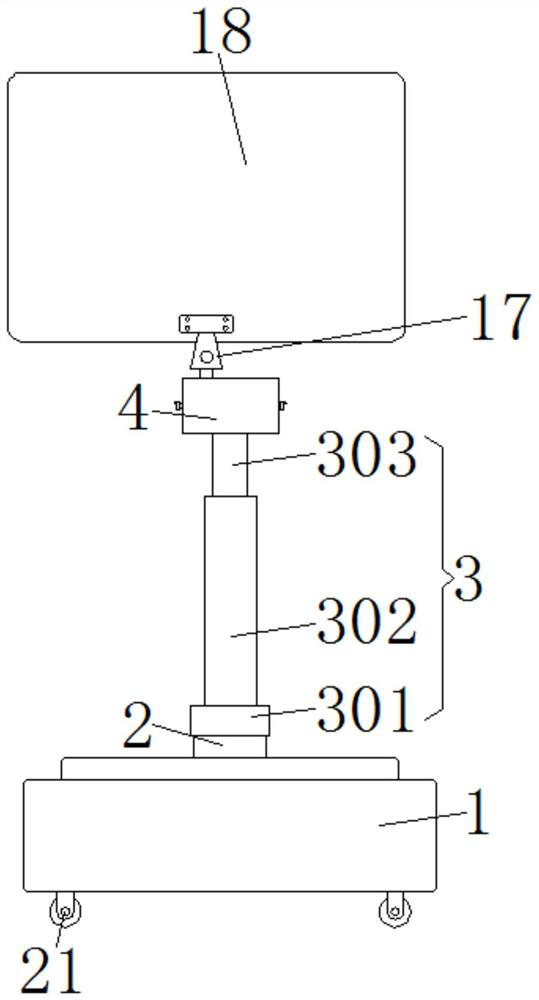 Direction adjustment device for glass sheet and support rod of teleprompter