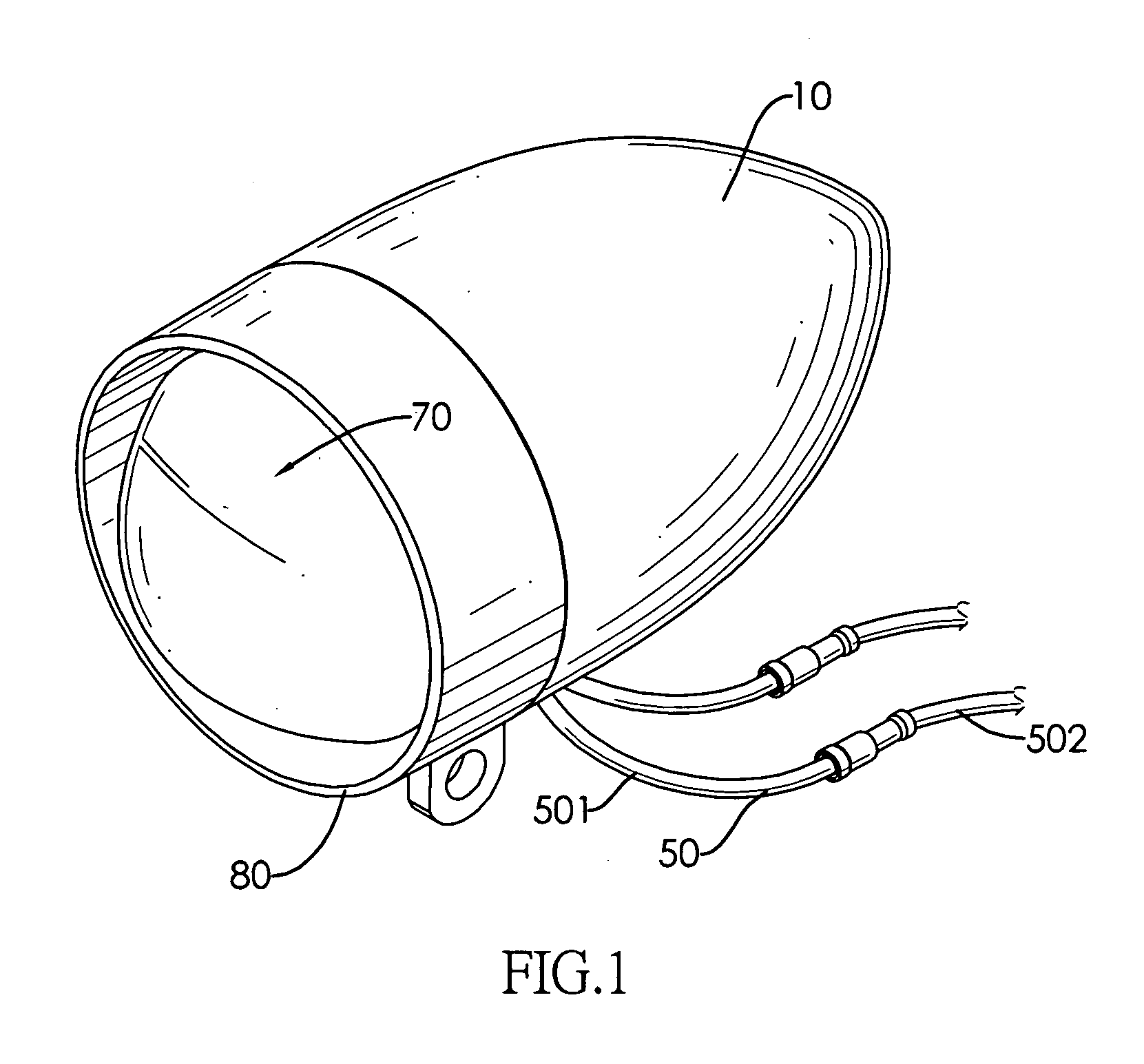 Lamp with cable connector assemblies