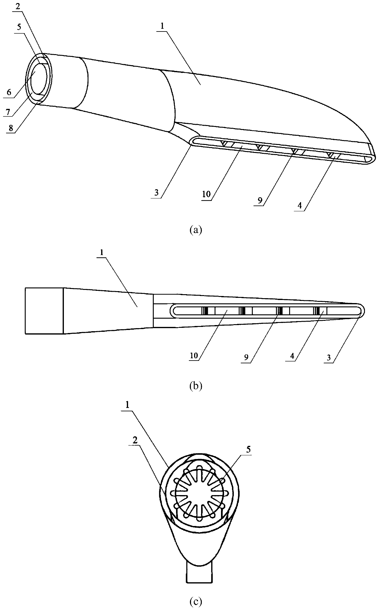 Ejection type infrared suppressor with double layer cooling mixed tubes