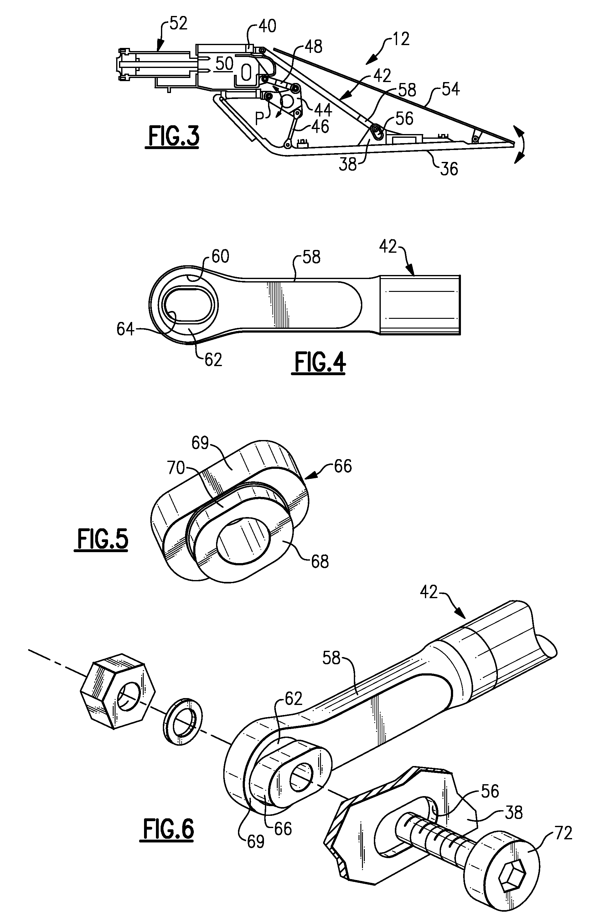 Mode strut and divergent flap interface