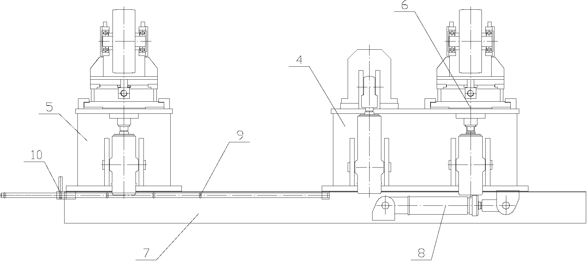 Large-pipe-diameter shell section pair group extension device