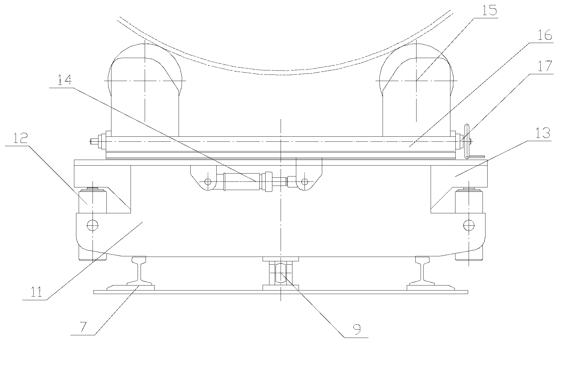 Large-pipe-diameter shell section pair group extension device