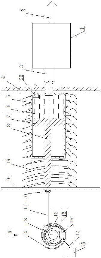 Motor hybrid driving system based on hydraulic spring energy storing device and driving method