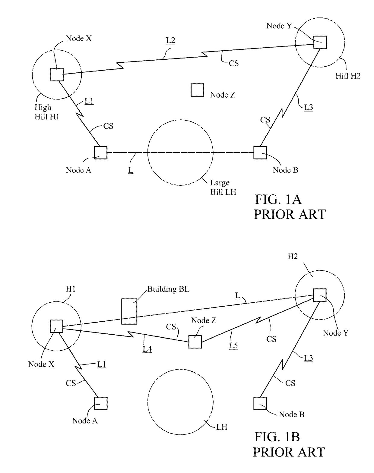 Radio system using satellites