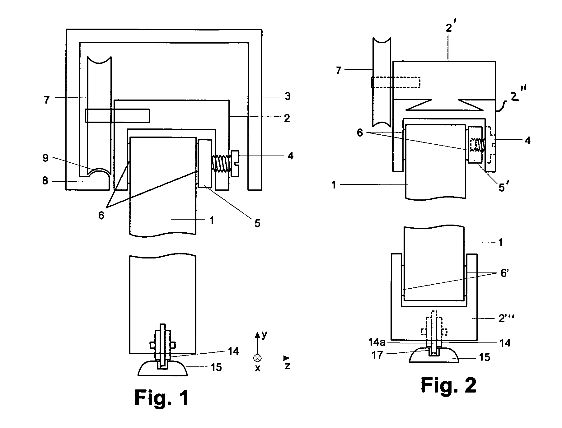 Suspension system for sliding doors