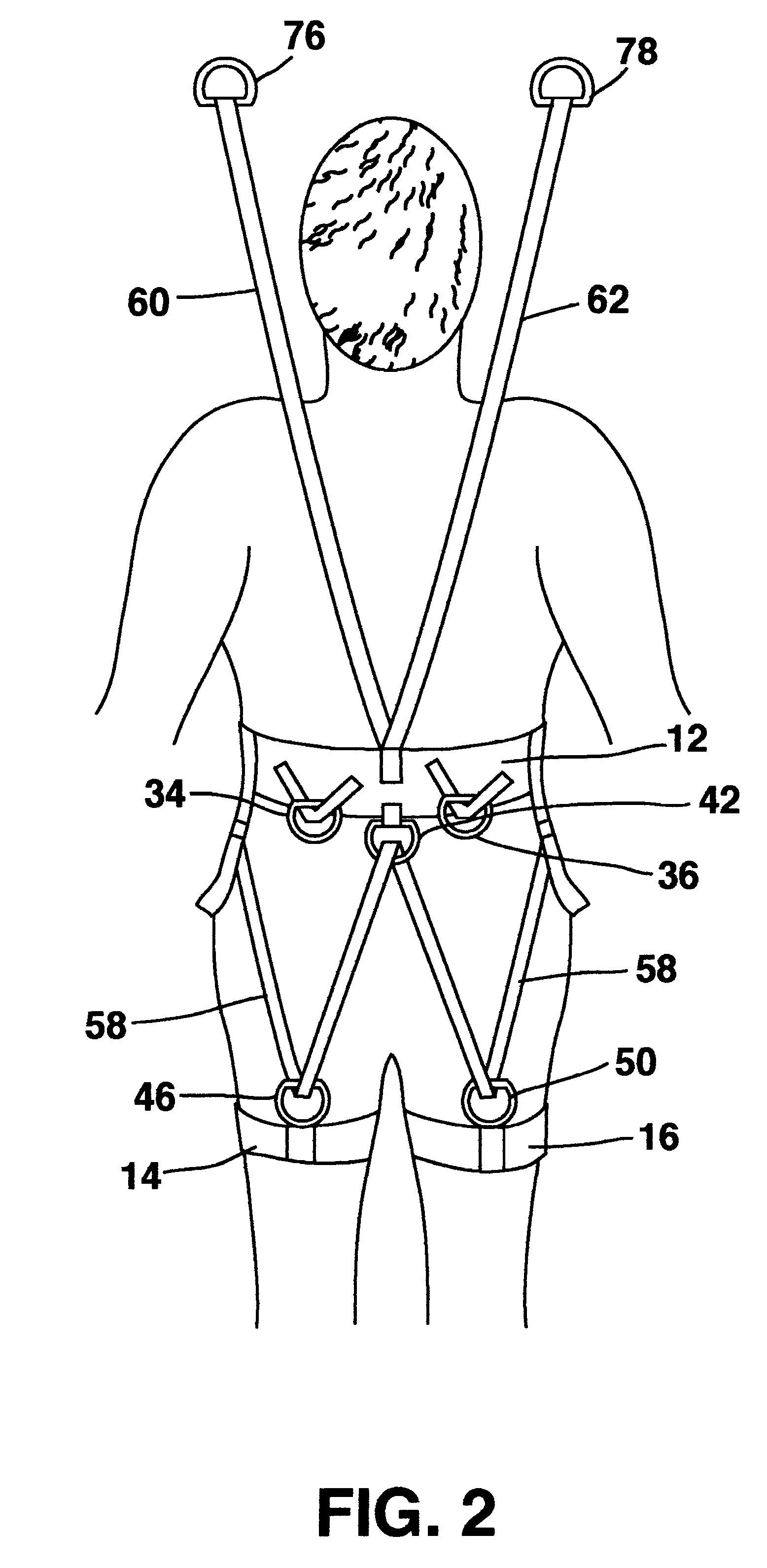 Exercise harness for use with unweighting apparatus