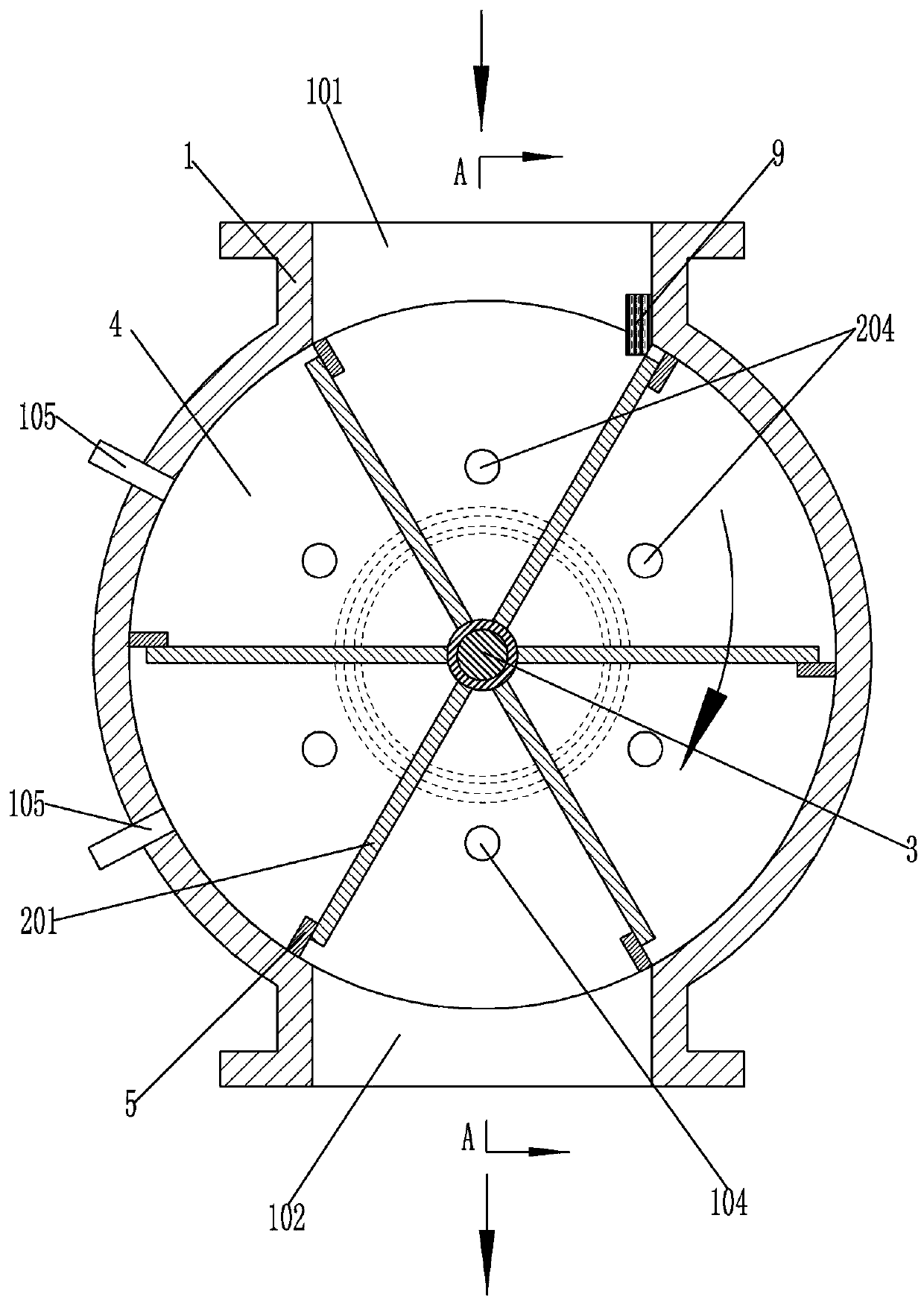 Backwind-preventing high-pressure-difference-resisting rotary feed valve