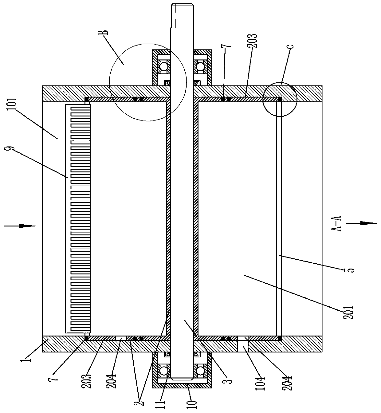 Backwind-preventing high-pressure-difference-resisting rotary feed valve