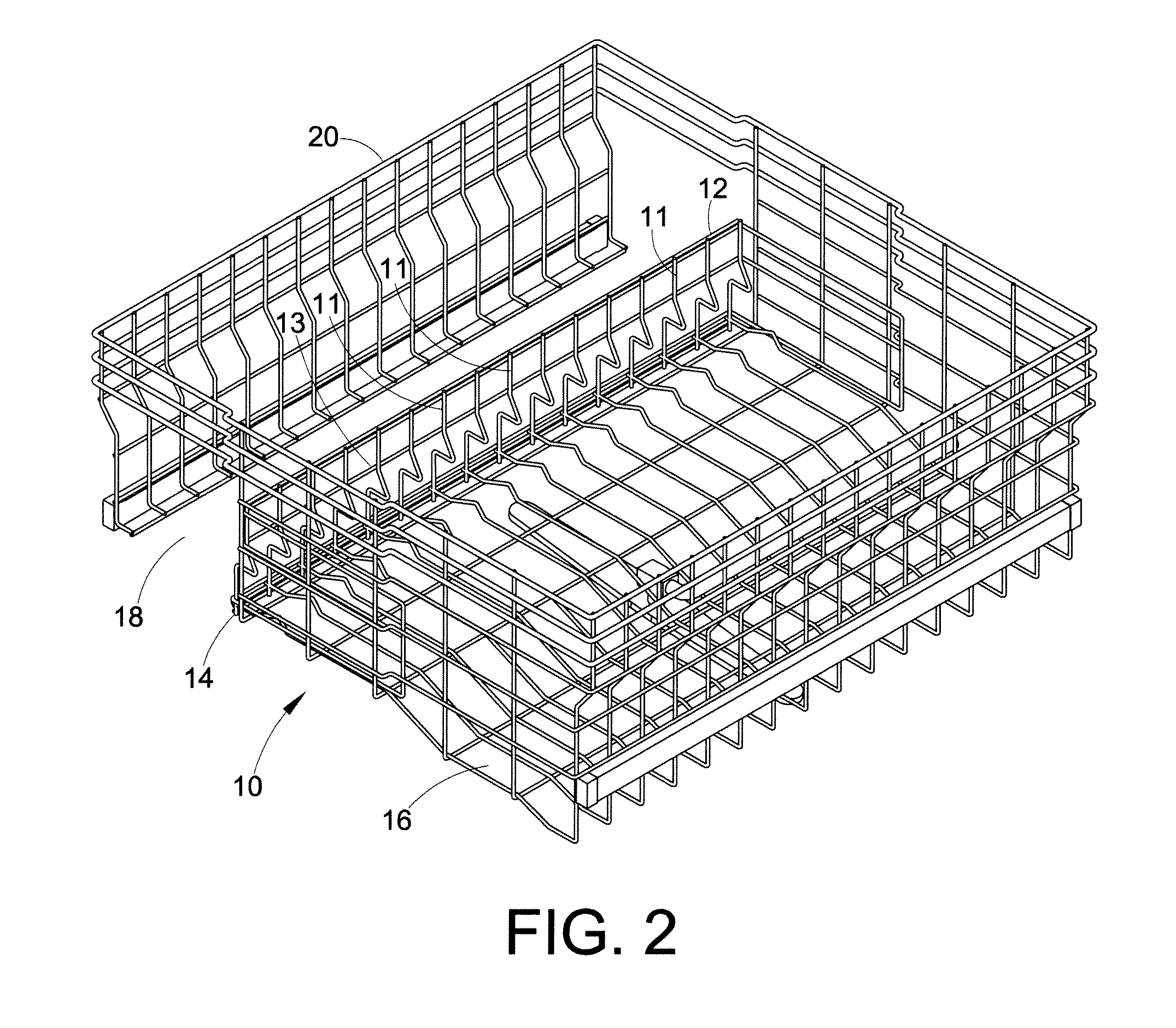 Adjustable upper dishwasher rack