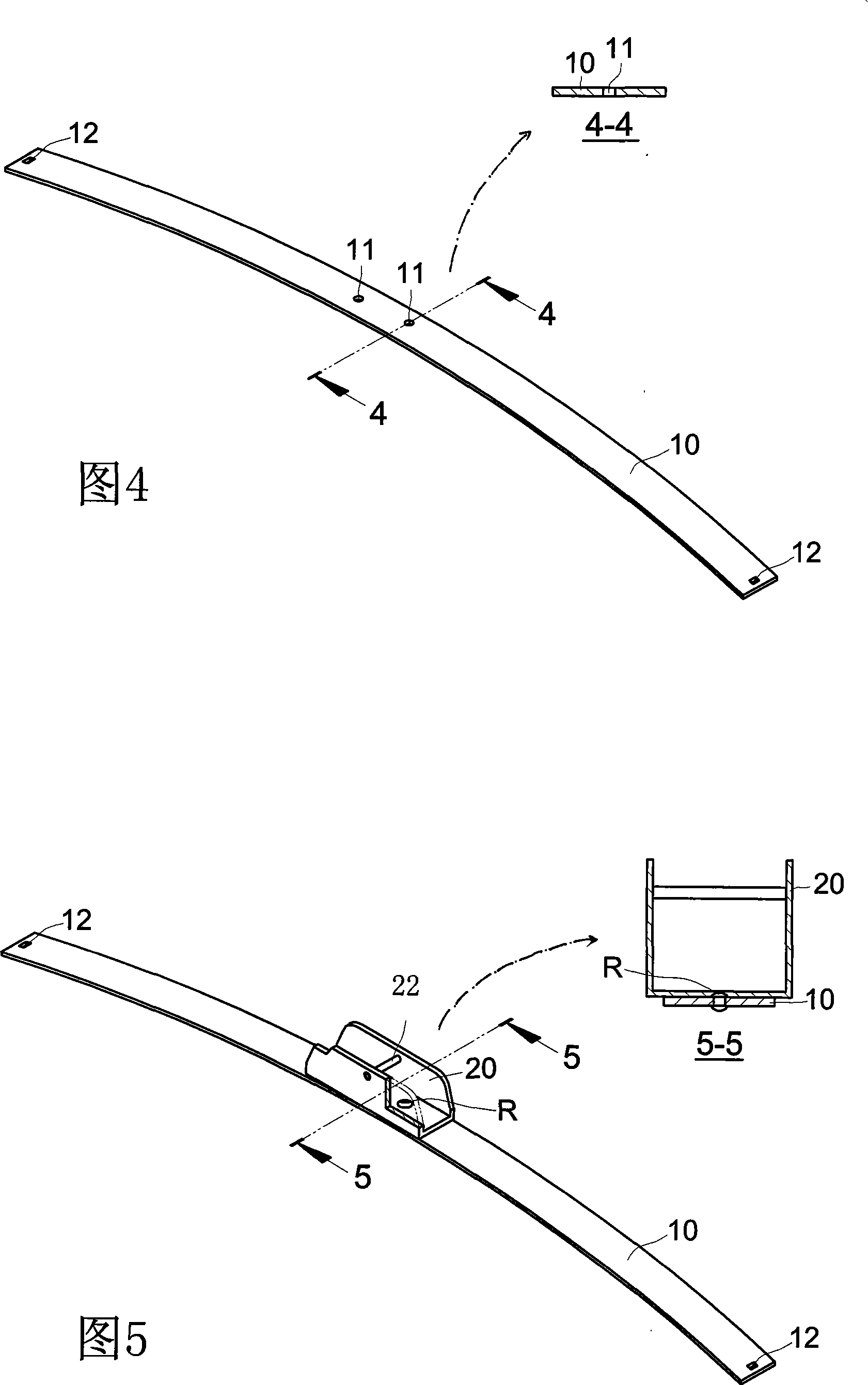 Structure of permutation and combination type windshield wiper